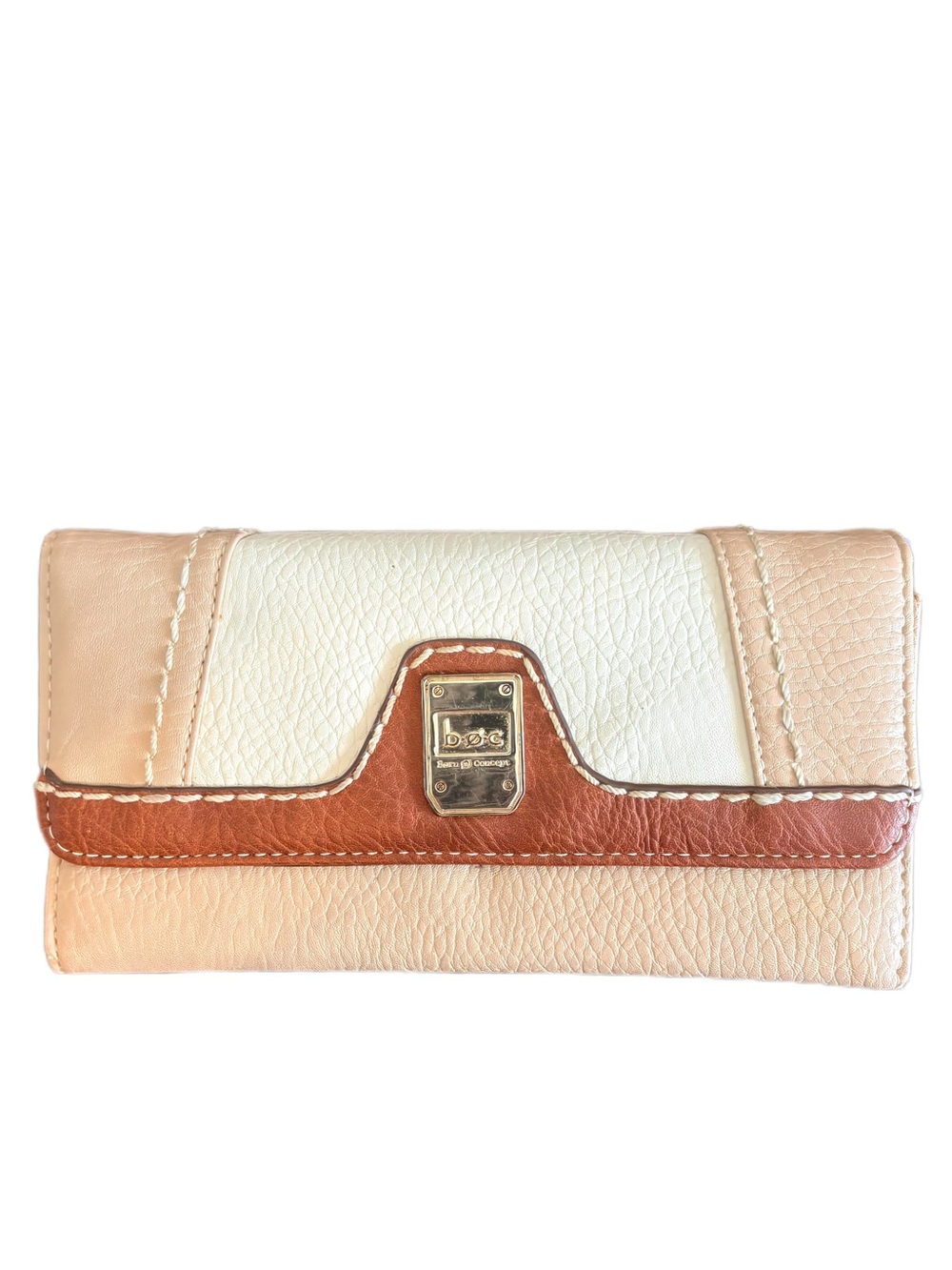 BOC Cream and Tan Wallet
